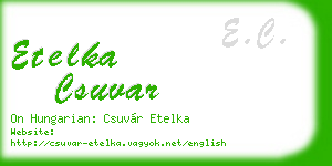 etelka csuvar business card