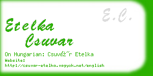 etelka csuvar business card